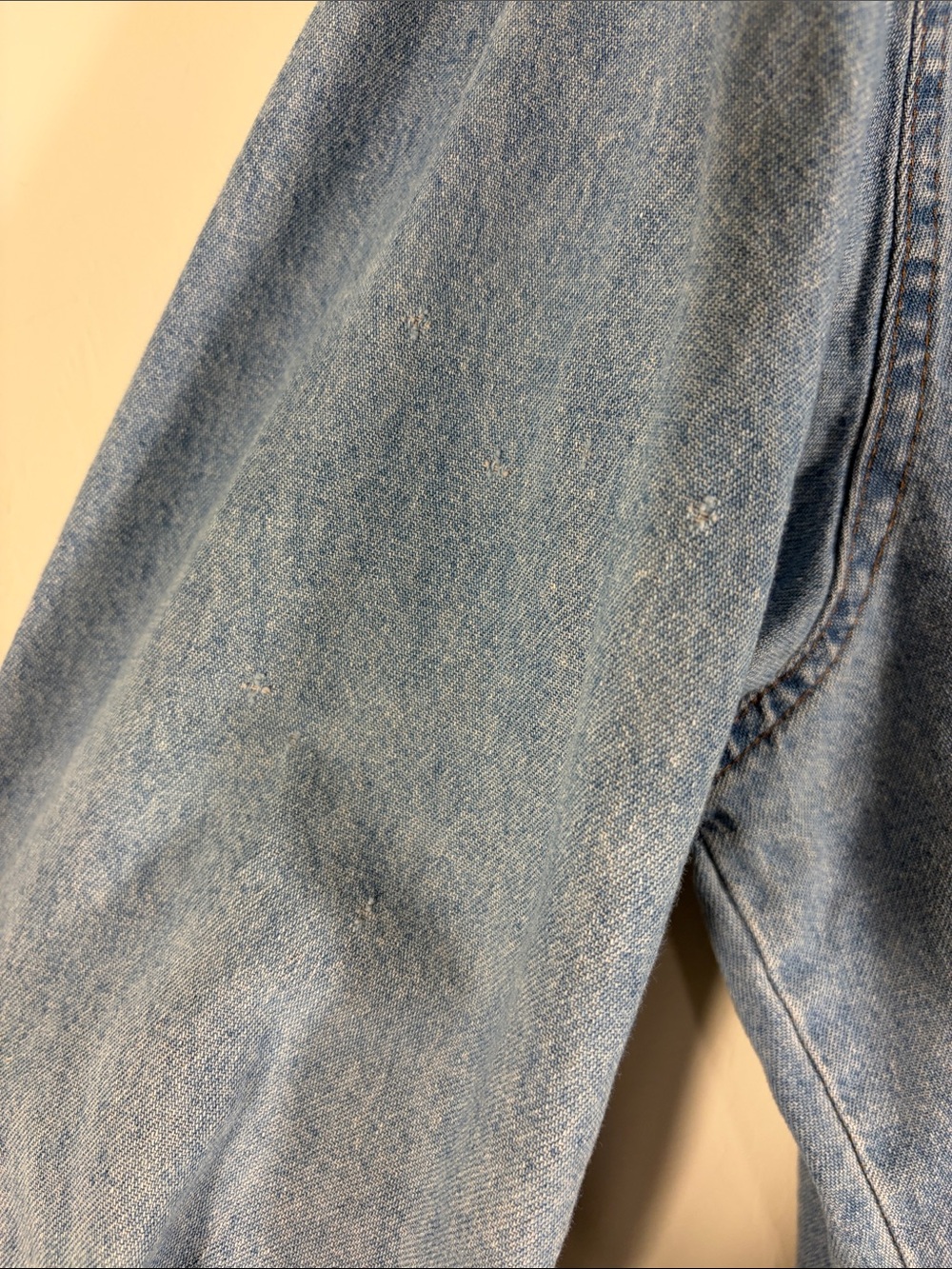 VTG Wrangler Light Blue Denim Pearl Snap Western Shirt XL - Picture 6 of 16